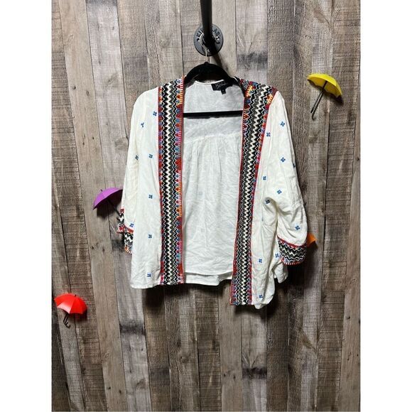 RD & Koko White Embroidered and Beaded Cardigan - Picture 1 of 5